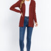 Long Slv Open Front Sweater Cardigan - Image 2