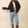Howdy Sequin Fringe And Star Patches Jacket - Image 2