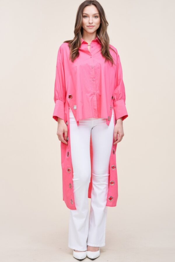 Oversized Shirt With Long Back - Image 2
