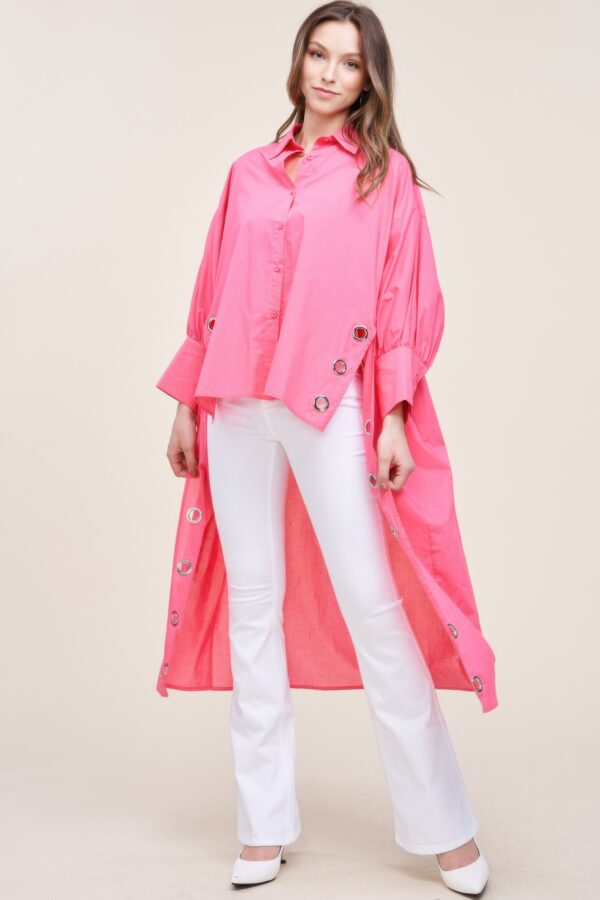 Oversized Shirt With Long Back - Image 3