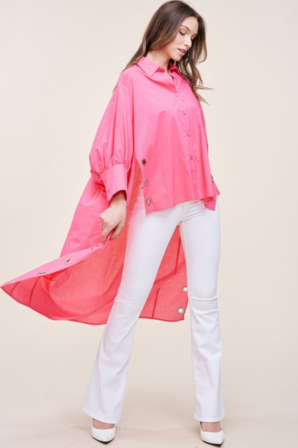 Oversized Shirt With Long Back - Image 4