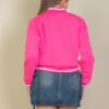 Ezwear Letter Patched Crop Varsity Jacket - Image 6